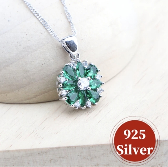 Sterling Silver Flower Wedding Jewelry Set forWomen,Bridal,any Occasion Gift - Picture 4 of 5